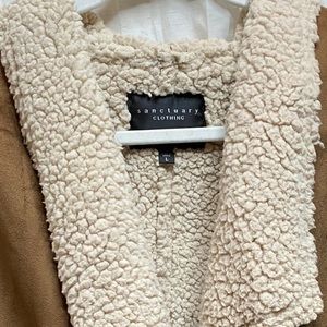 Sanctuary Clothing Faux Fur and Suede Vest